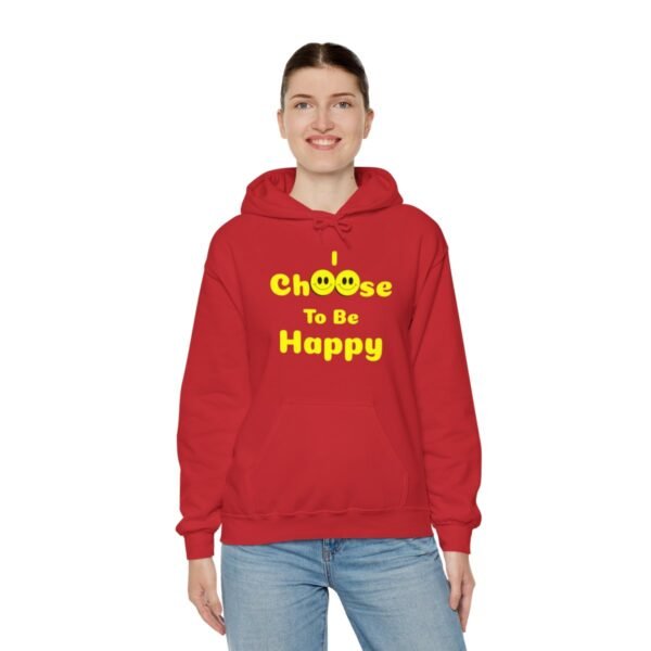 I Choose to be Happy, Unisex red Hoodie - Image 8