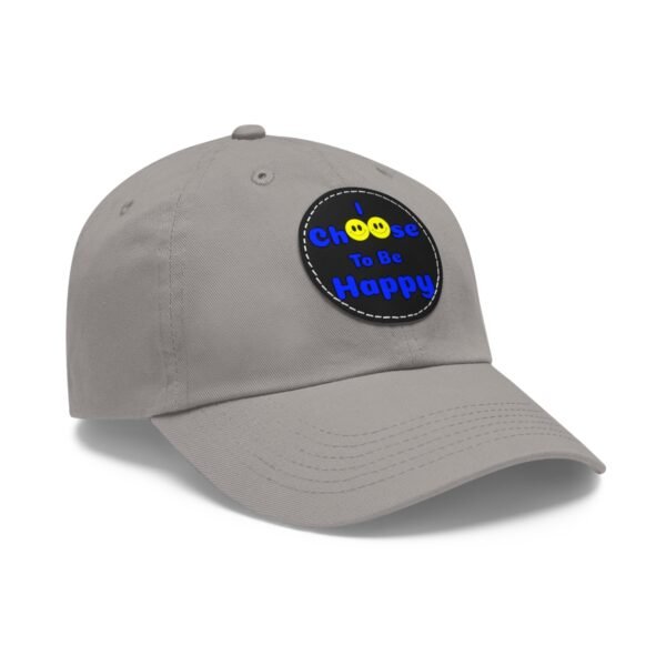 I Choose to be Happy, Dad Hat with Leather Patch (Round) - Image 142