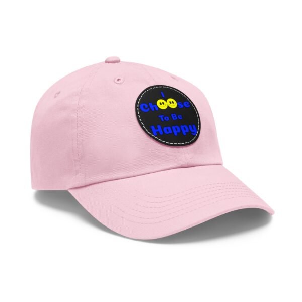 I Choose to be Happy, Dad Hat with Leather Patch (Round) - Image 114