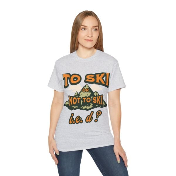 Skiing, Unisex Ultra Cotton Tee - Image 12