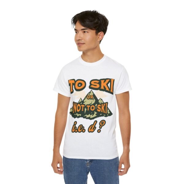 Skiing, Unisex Ultra Cotton Tee - Image 7