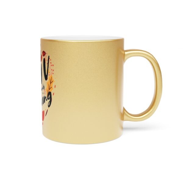 Thanksgiving, Metallic Mug (SilverGold) - Image 3