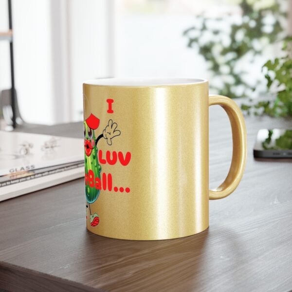 Pickle Ball, Metallic Mug (SilverGold) - Image 5