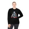 Jolly Snowman, Unisex Lightweight Long Sleeve Tee - Image 4