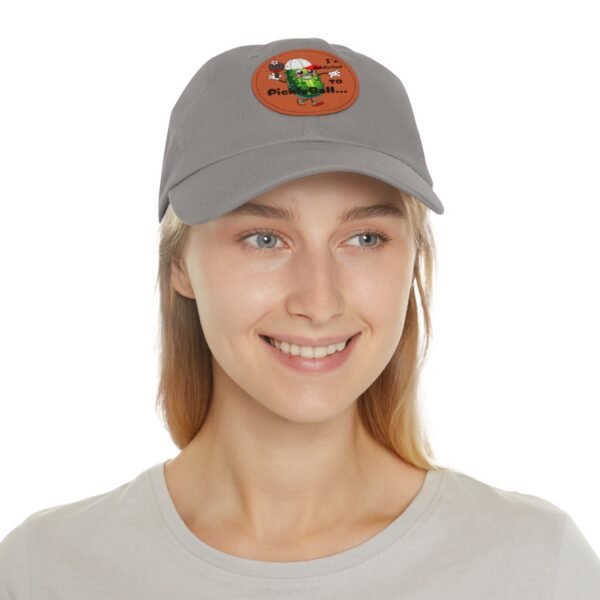 Pickle Ball, Dad Hat with Leather Patch (Round) - Image 158