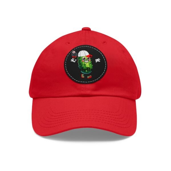 Pickle Ball, Dad Hat with Leather Patch (Round)