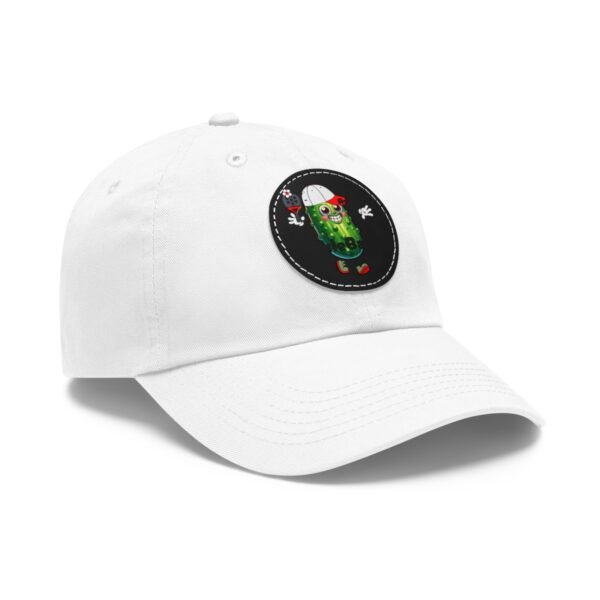 Pickle Ball, Dad Hat with Leather Patch (Round) - Image 9