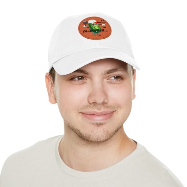 Pickle Ball, Dad Hat with Leather Patch (Round) - Image 26