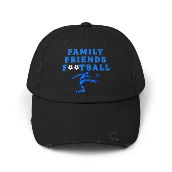 Family Friends Football, Unisex Distressed Cap - Image 9