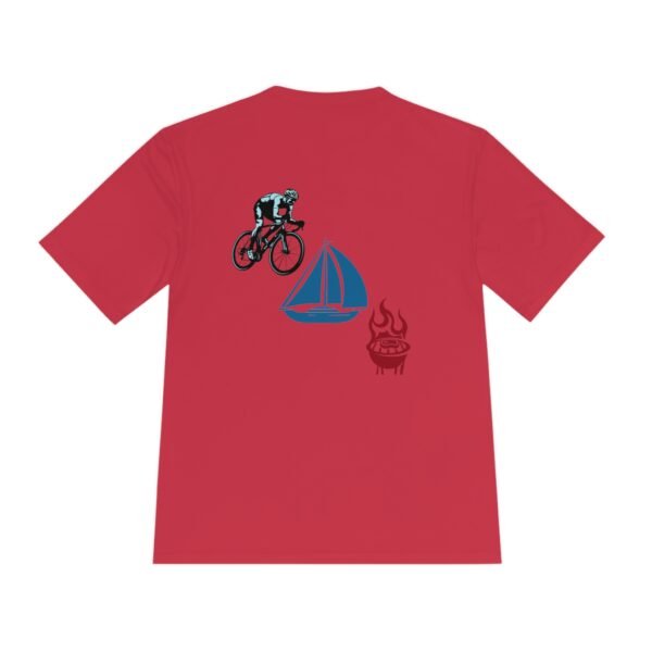 Bike Boat BBQ, Unisex Moisture Wicking Tee - Image 43