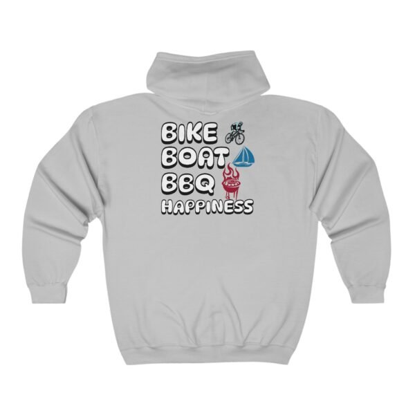 Bike Boat BBQ, Unisex Heavy Blend™ Full Zip Hooded Sweatshirt - Image 4