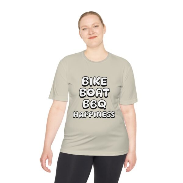 Bike Boat BBQ, Unisex Moisture Wicking Tee - Image 36