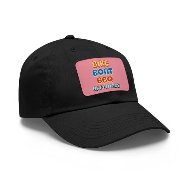 Bike Boat BBQ, Dad Hat with Leather Patch (Rectangle) - Image 72