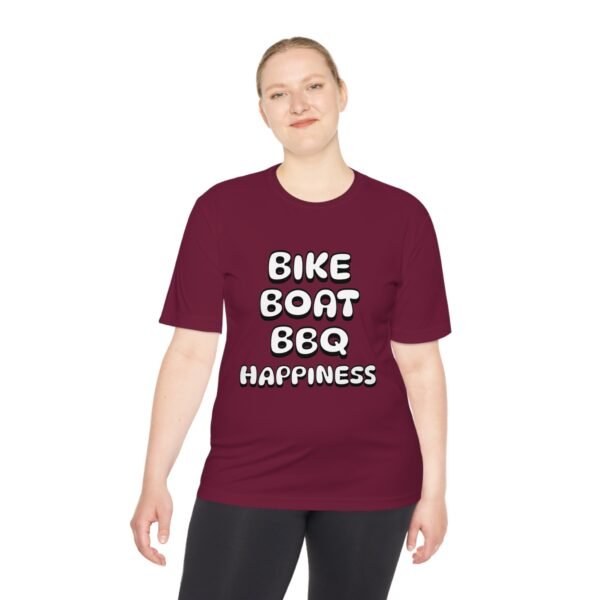 Bike Boat BBQ, Unisex Moisture Wicking Tee - Image 48