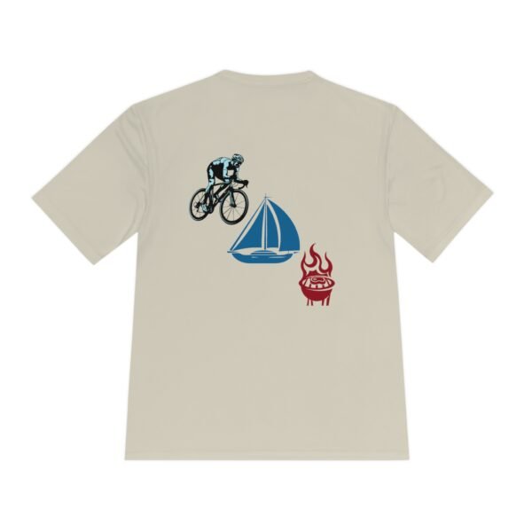 Bike Boat BBQ, Unisex Moisture Wicking Tee - Image 35