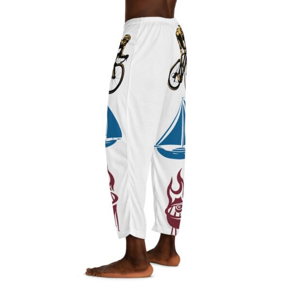 Bike Boat BBQ, Men's Pajama Pants (AOP) - Image 5