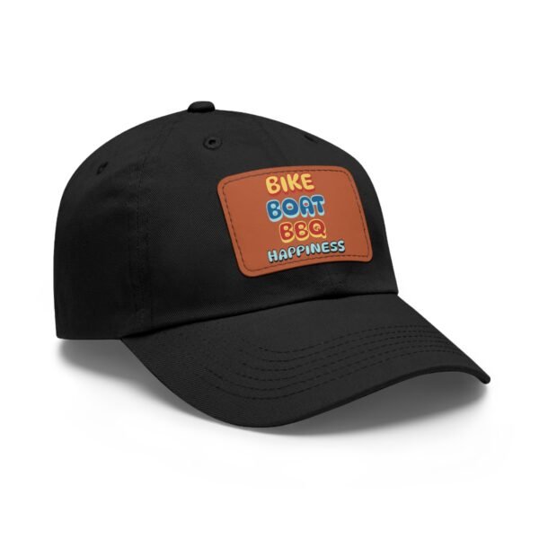 Bike Boat BBQ, Dad Hat with Leather Patch (Rectangle) - Image 65