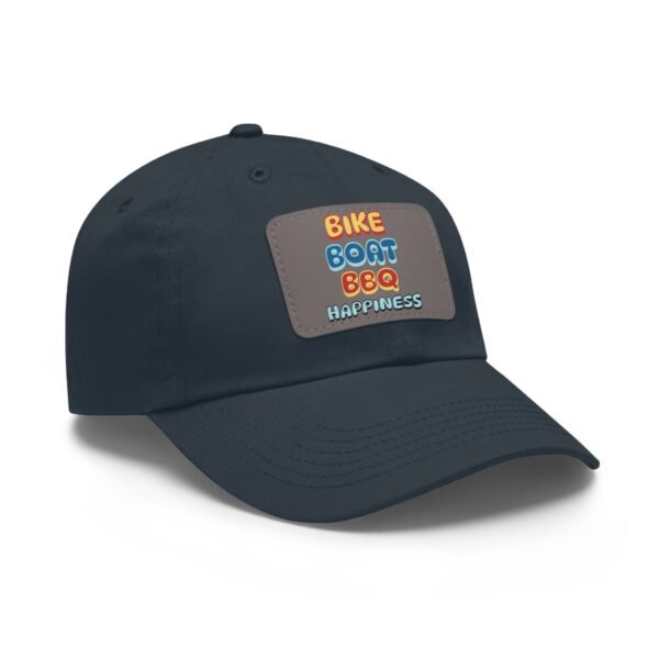 Bike Boat BBQ, Dad Hat with Leather Patch (Rectangle) - Image 93