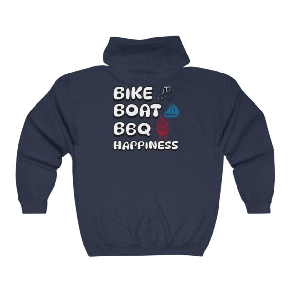 Bike Boat BBQ, Unisex Heavy Blend™ Full Zip Hooded Sweatshirt - Image 8