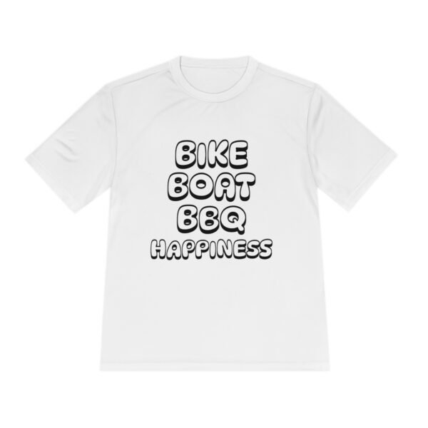 Bike Boat BBQ, Unisex Moisture Wicking Tee - Image 2