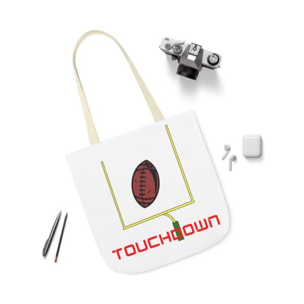 TouchDown, Canvas Tote Bag, 5-Color Straps - Image 44