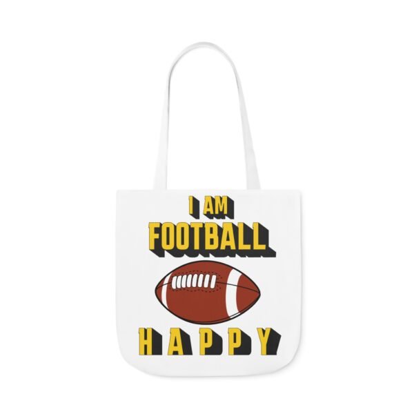 Football Happy, Canvas Tote Bag, 5-Color Straps - Image 59