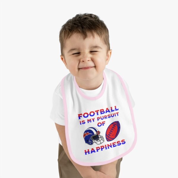 Football, Baby Contrast Trim Jersey Bib - Image 12