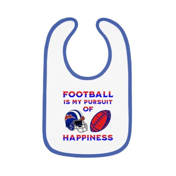 Football, Baby Contrast Trim Jersey Bib - Image 2