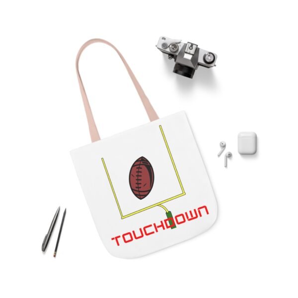 TouchDown, Canvas Tote Bag, 5-Color Straps - Image 36