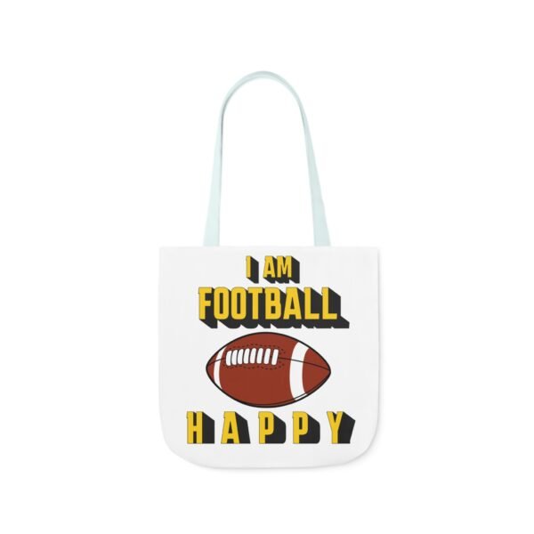 Football Happy, Canvas Tote Bag, 5-Color Straps - Image 31