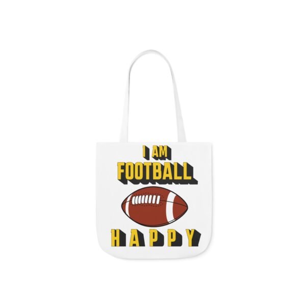 Football Happy, Canvas Tote Bag, 5-Color Straps - Image 2