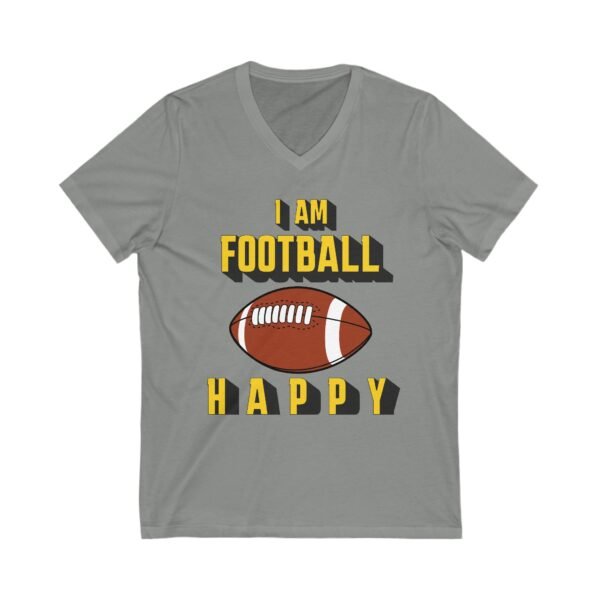 Football Happy, Unisex Jersey Short Sleeve V-Neck Tee - Image 7