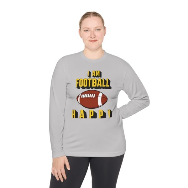 Football Happy, Unisex Lightweight Long Sleeve Tee - Image 4