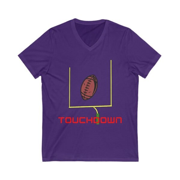 TouchDown, Unisex Jersey Short Sleeve V-Neck Tee - Image 21