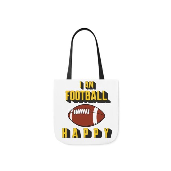 Football Happy, Canvas Tote Bag, 5-Color Straps - Image 10