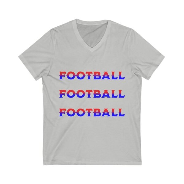 Football, Unisex Jersey Short Sleeve V-Neck Tee - Image 9