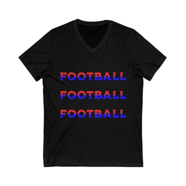 Football, Unisex Jersey Short Sleeve V-Neck Tee - Image 7