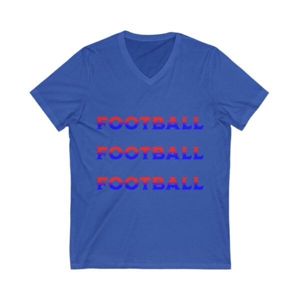 Football, Unisex Jersey Short Sleeve V-Neck Tee - Image 11