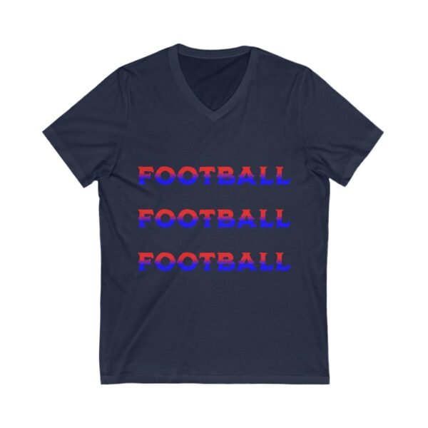 Football, Unisex Jersey Short Sleeve V-Neck Tee - Image 19