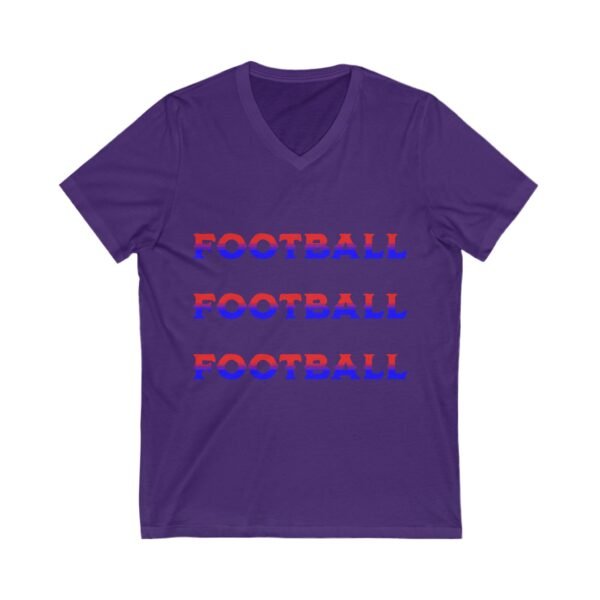 Football, Unisex Jersey Short Sleeve V-Neck Tee - Image 21