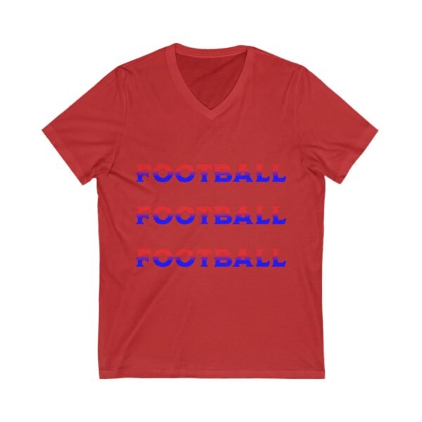 Football, Unisex Jersey Short Sleeve V-Neck Tee - Image 23