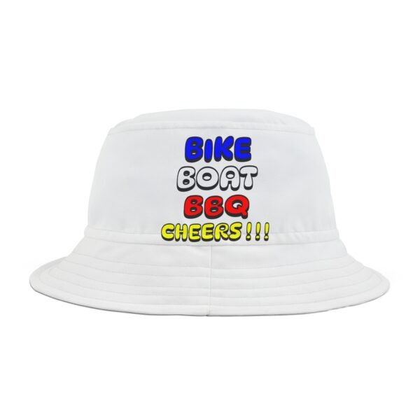 Bike Boat BBQ, Bucket Hat (AOP) - Image 2