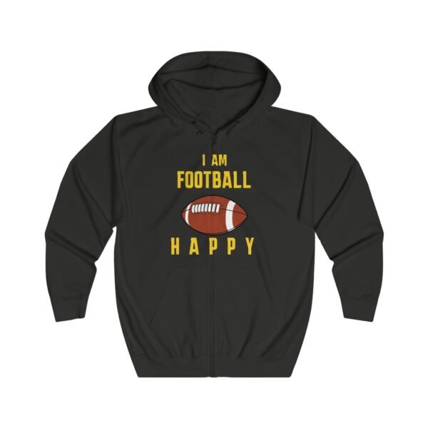 Football Happy, Unisex Full Zip Hoodie - Image 9