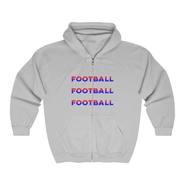 Football, Unisex Heavy Blend™ Full Zip Hooded Sweatshirt