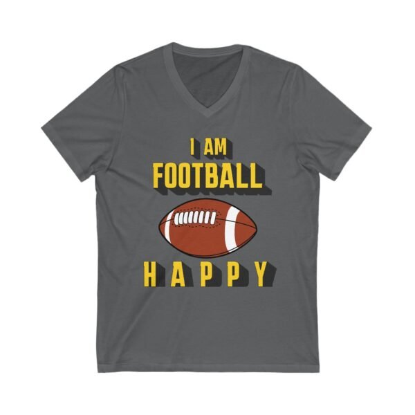 Football Happy, Unisex Jersey Short Sleeve V-Neck Tee - Image 15