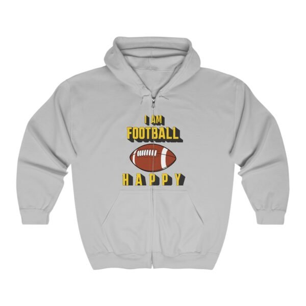 Football Happy, Unisex Heavy Blend™ Full Zip Hooded Sweatshirt - Image 3