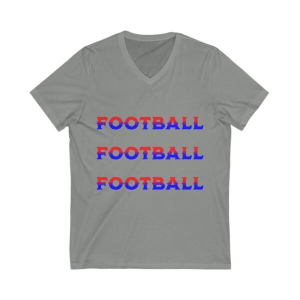 Football, Unisex Jersey Short Sleeve V-Neck Tee - Image 5