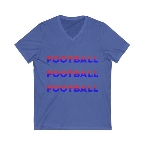 Football, Unisex Jersey Short Sleeve V-Neck Tee - Image 13