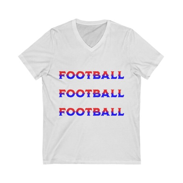 Football, Unisex Jersey Short Sleeve V-Neck Tee