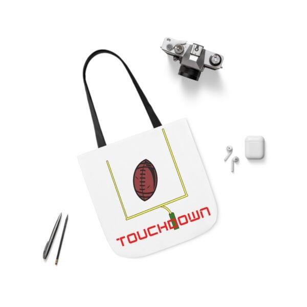 TouchDown, Canvas Tote Bag, 5-Color Straps - Image 12